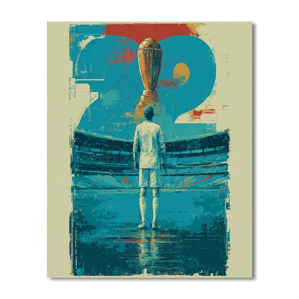 Uzbekistan Fifa 2026 Dawn Number painting