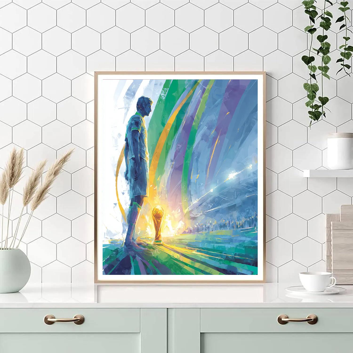 Uzbekistan Fifa 2026 Dawn Number painting