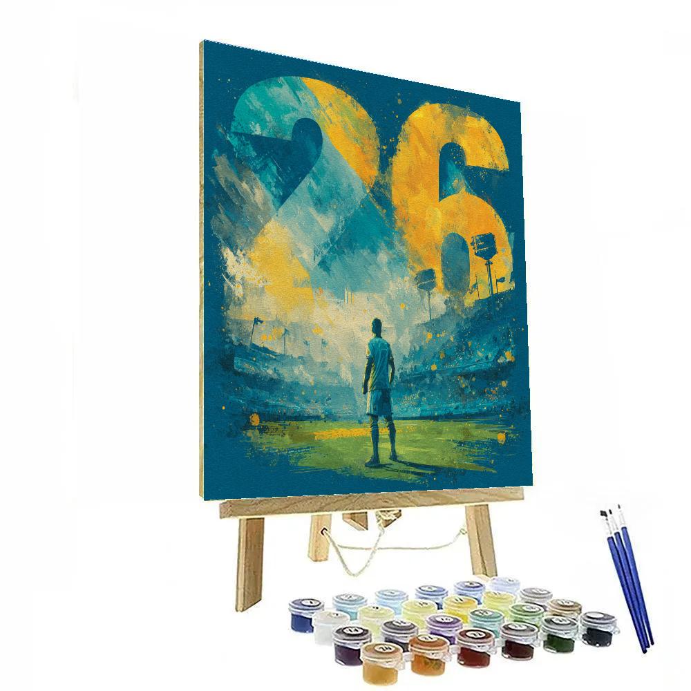 Curaçao Fifa 2026 Blue Number painting