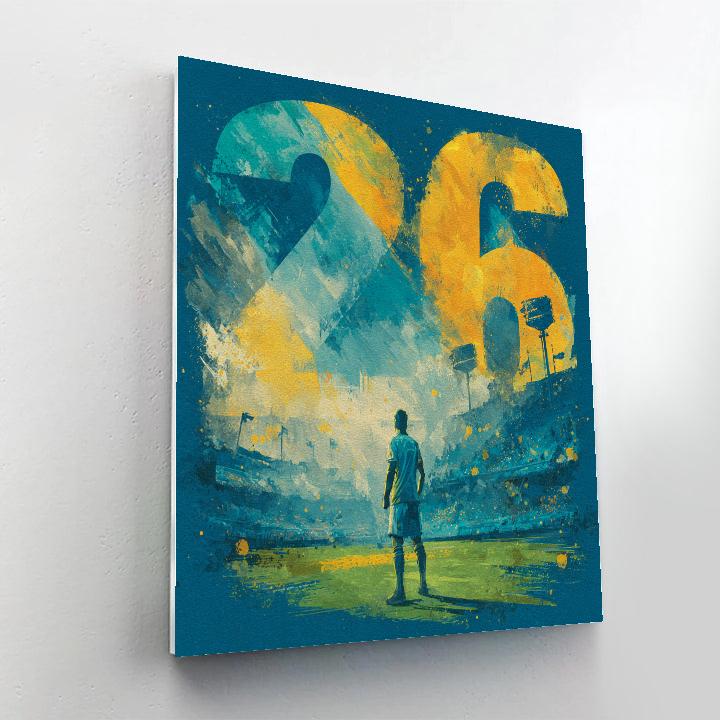 Curaçao Fifa 2026 Blue Number painting
