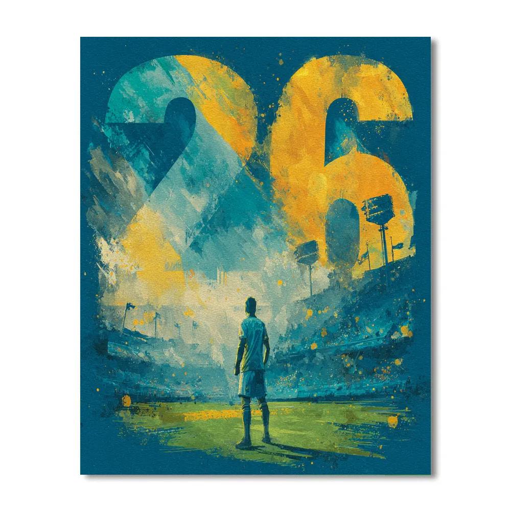 Curaçao Fifa 2026 Blue Number painting