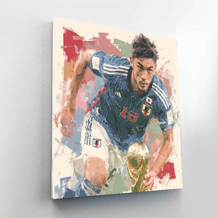 Mitoma Fifa 2026 Blue paint by number