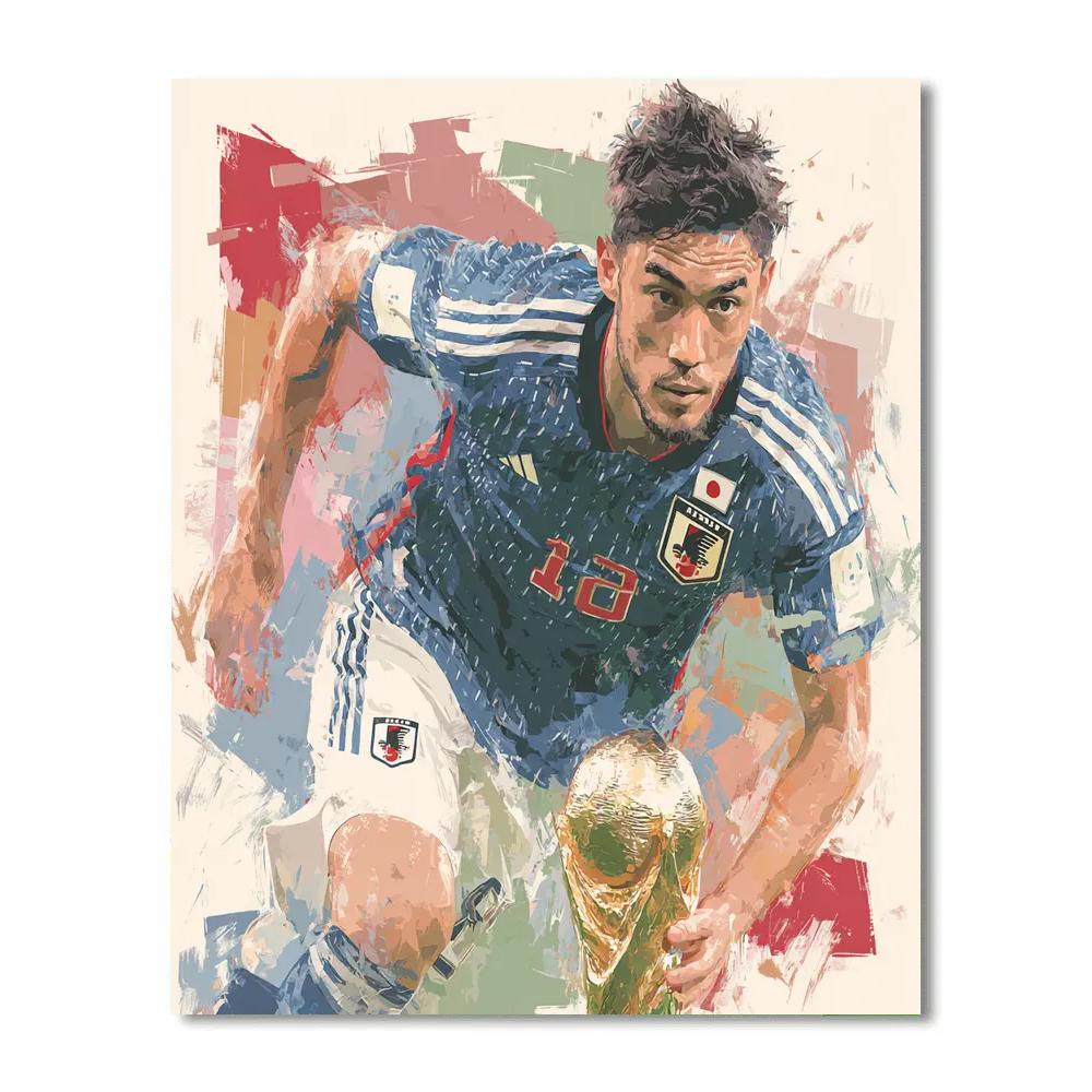 Mitoma Fifa 2026 Blue paint by number