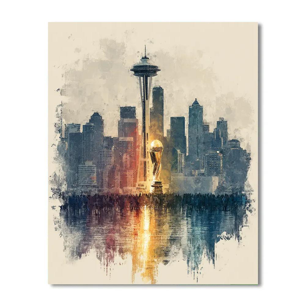Seattle Fifa 2026 Rainlight Painting by numbers kit
