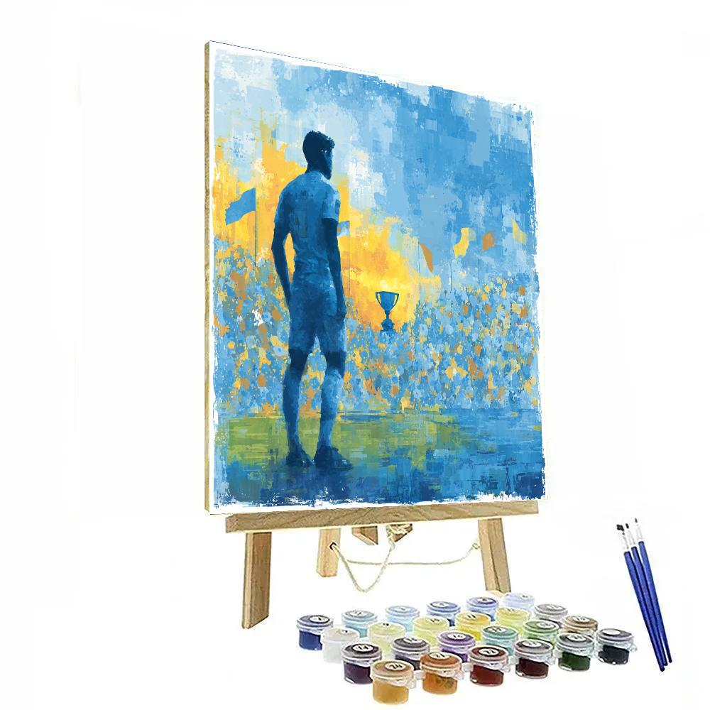 Curaçao Fifa 2026 Blue Paint by numbers art
