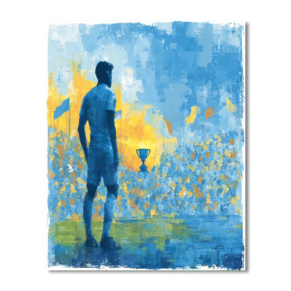 Curaçao Fifa 2026 Blue Paint by numbers art