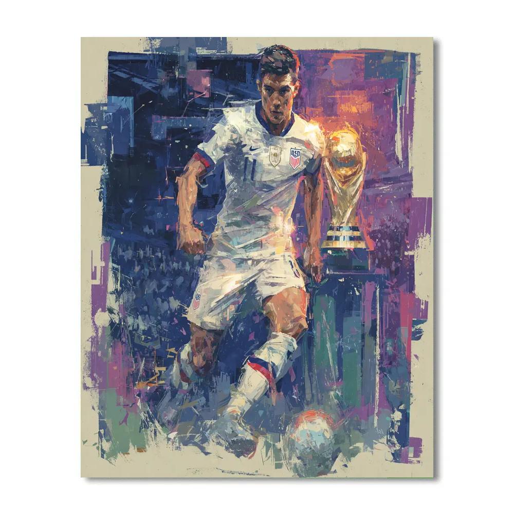 Fifa 2026 Pulisic Glow Paint by numbers kits
