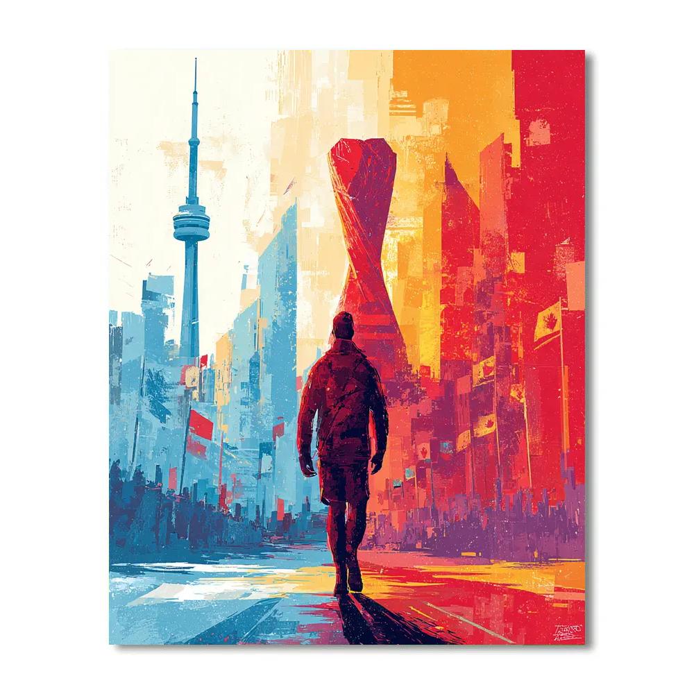 Canada Fifa 2026 Northern Glow Number painting