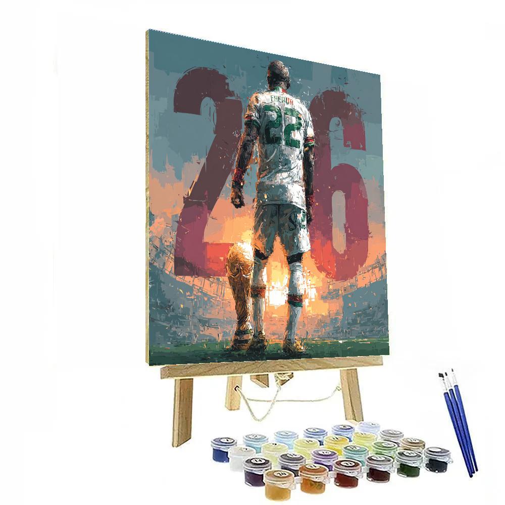 Iraq Fifa 2026 Flame Number painting