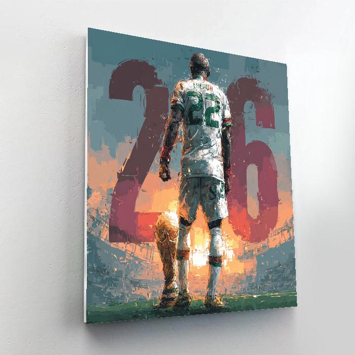 Iraq Fifa 2026 Flame Number painting