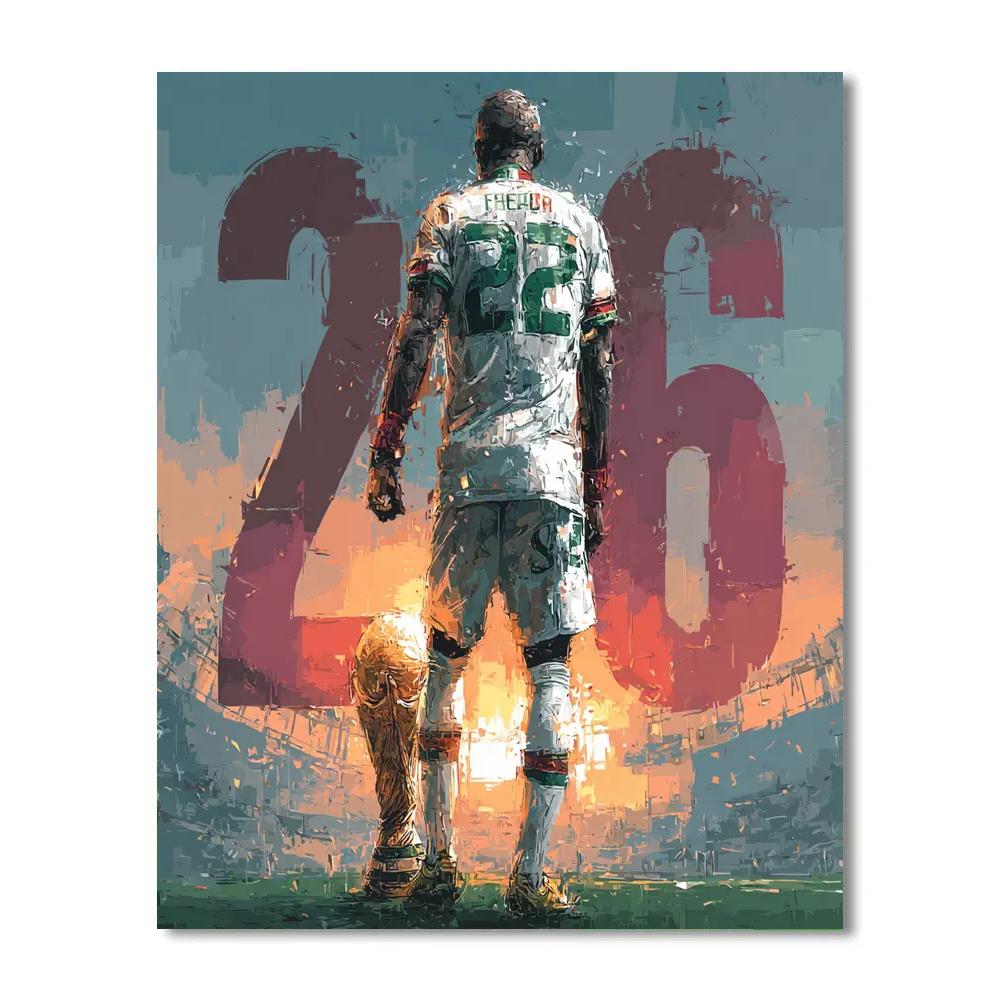 Iraq Fifa 2026 Flame Number painting