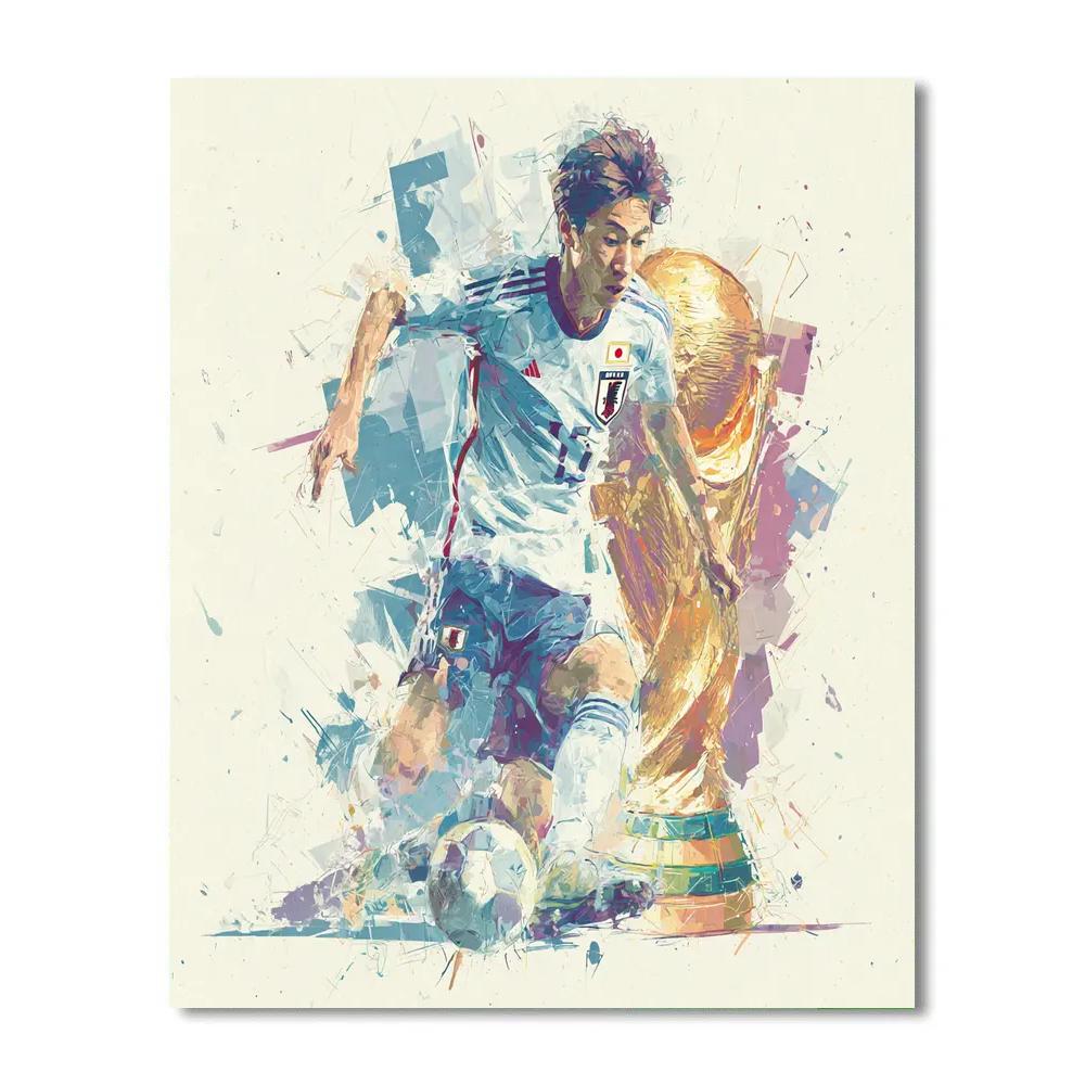 Mitoma Fifa 2026 Blue paint by numbers