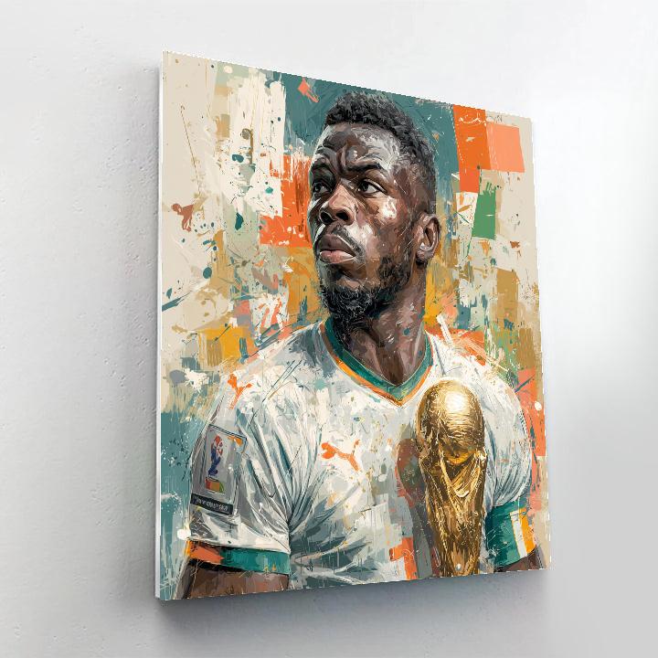 Côte DIvoire Fifa 2026 Gold Number painting