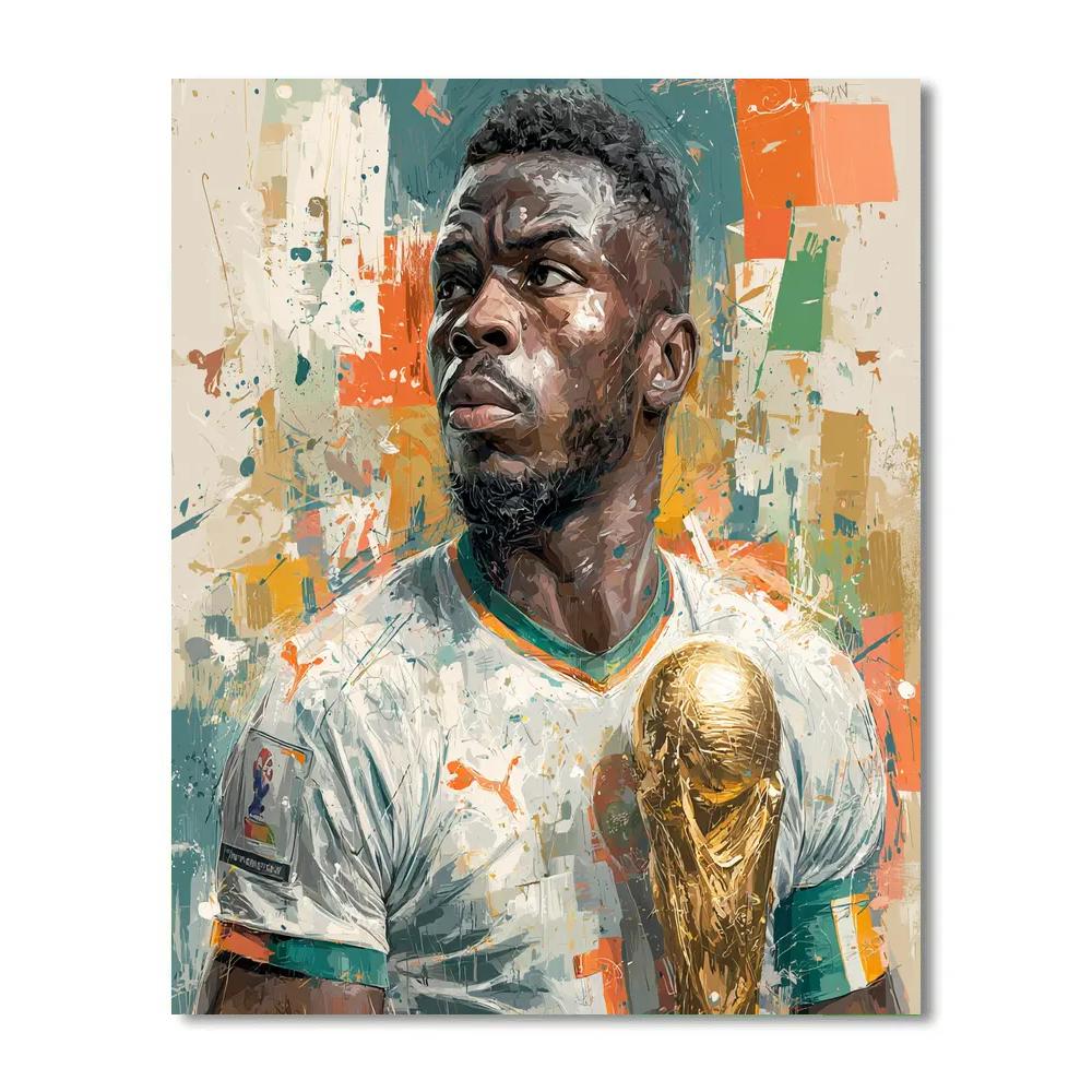 Côte DIvoire Fifa 2026 Gold Number painting