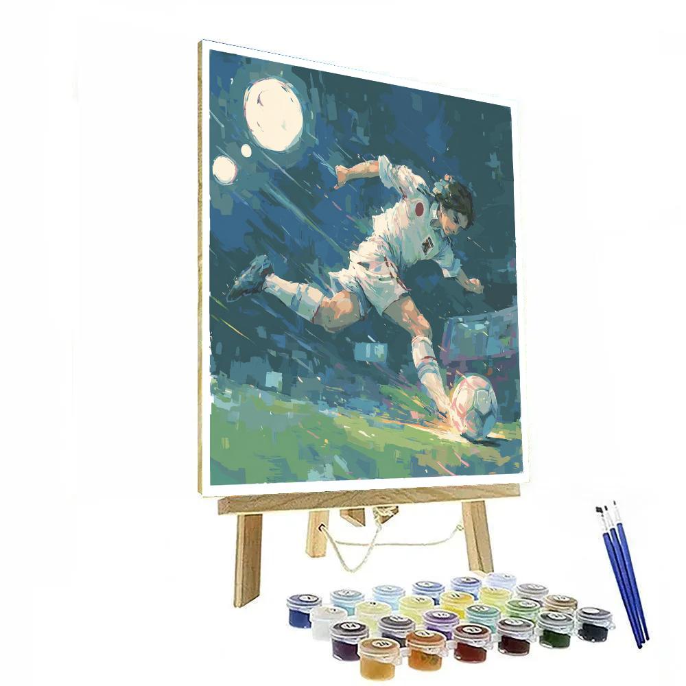 Mitoma Fifa 2026 Blue Paint by numbers art