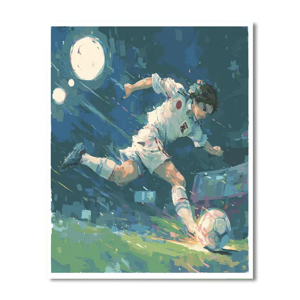 Mitoma Fifa 2026 Blue Paint by numbers art