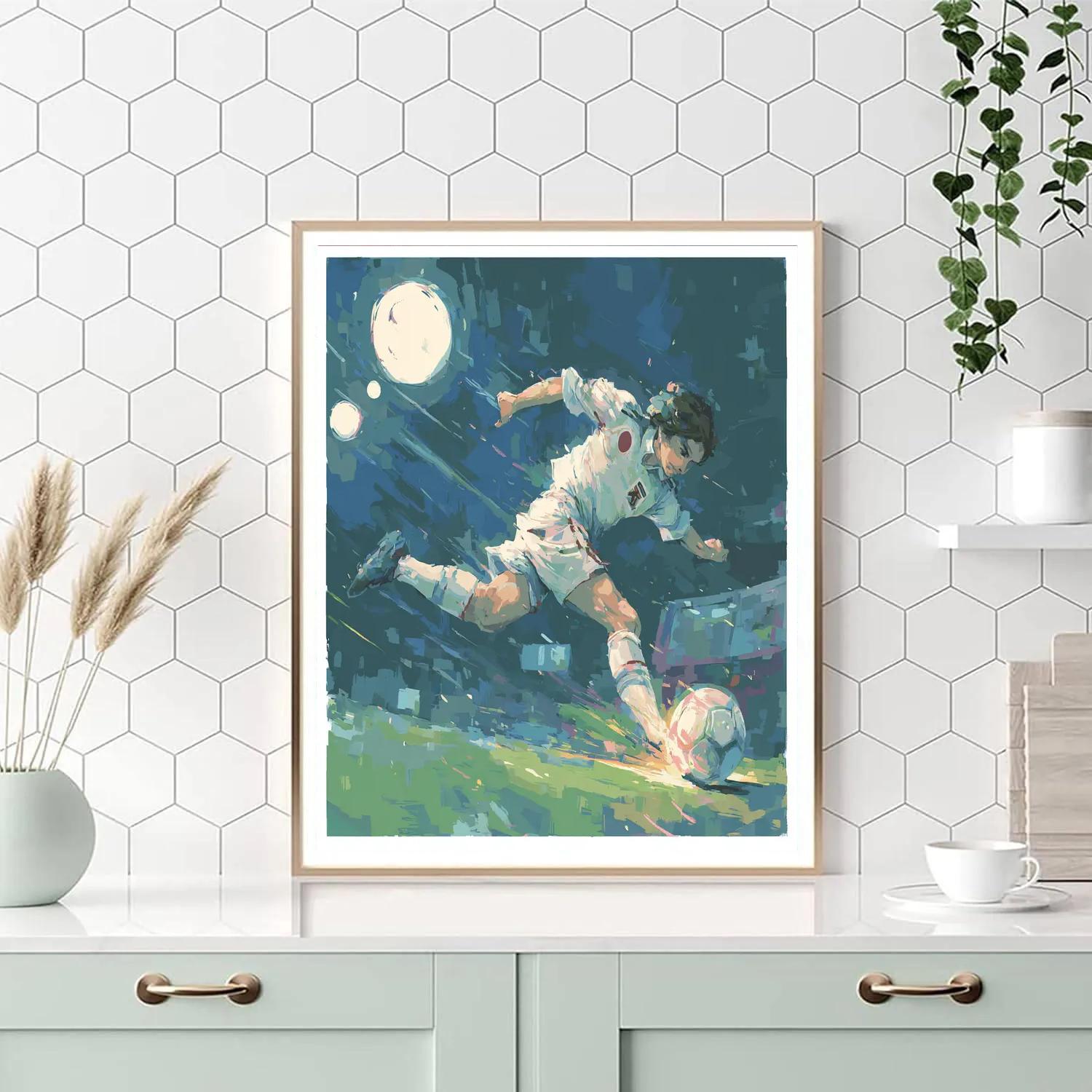 Mitoma Fifa 2026 Blue Paint by numbers art