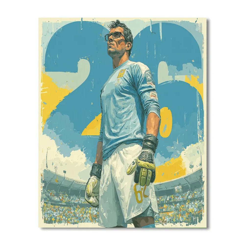 Curaçao Fifa 2026 Blue Paint by numbers art