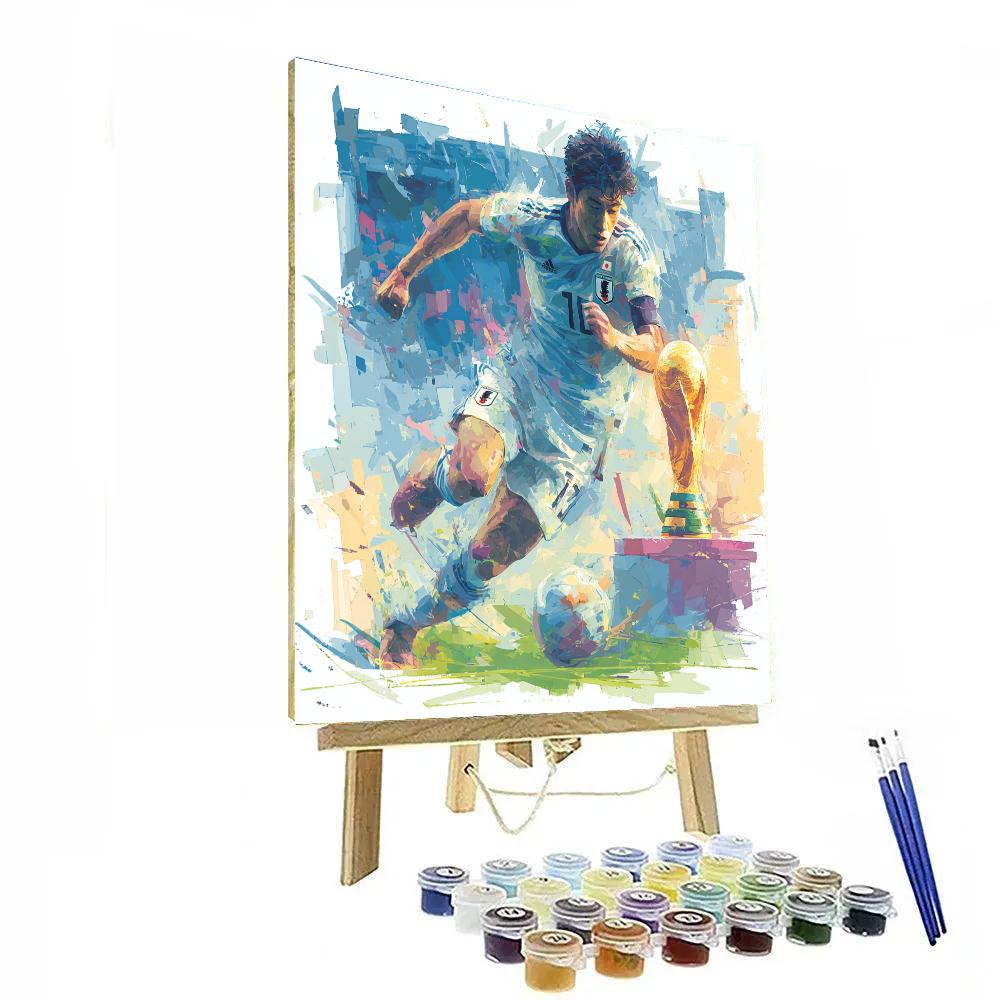 Mitoma Fifa 2026 Blue Paint by numbers art