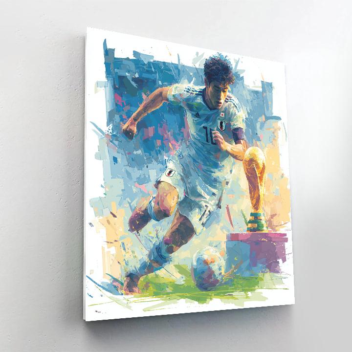 Mitoma Fifa 2026 Blue Paint by numbers art