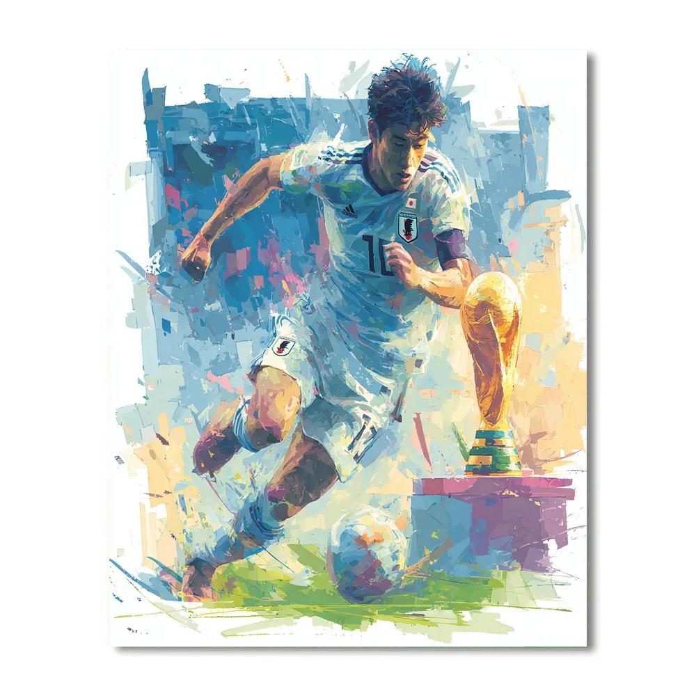 Mitoma Fifa 2026 Blue Paint by numbers art