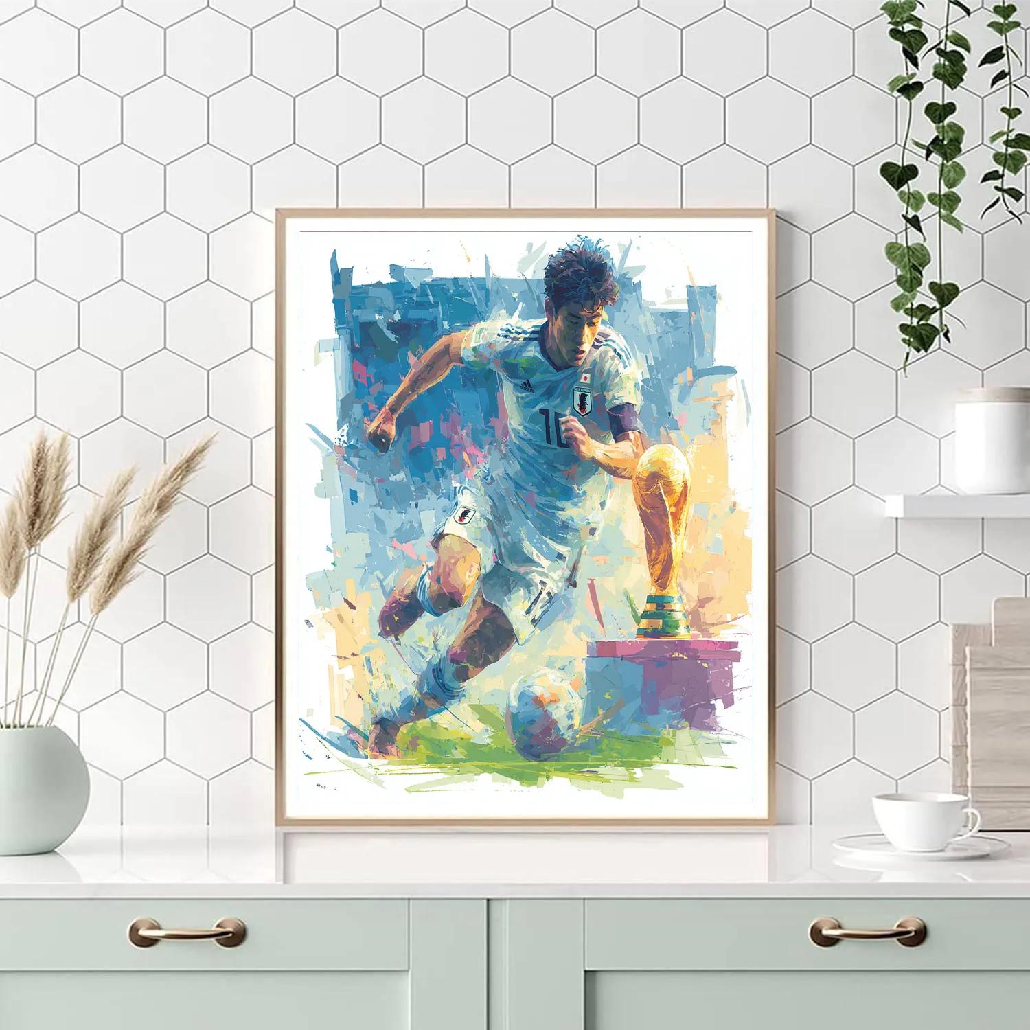 Mitoma Fifa 2026 Blue Paint by numbers art