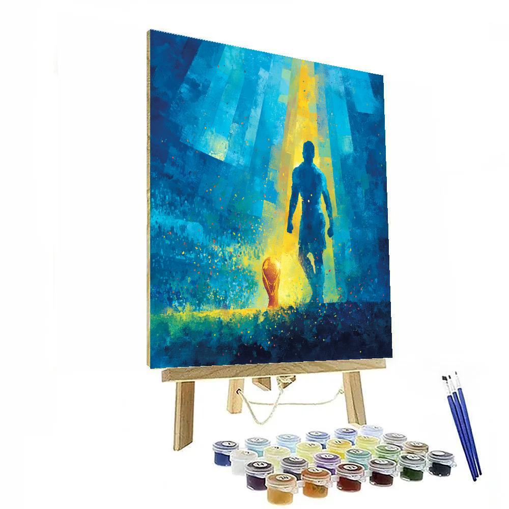 Curaçao Fifa 2026 Blue Number painting