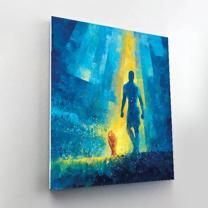 Curaçao Fifa 2026 Blue Number painting