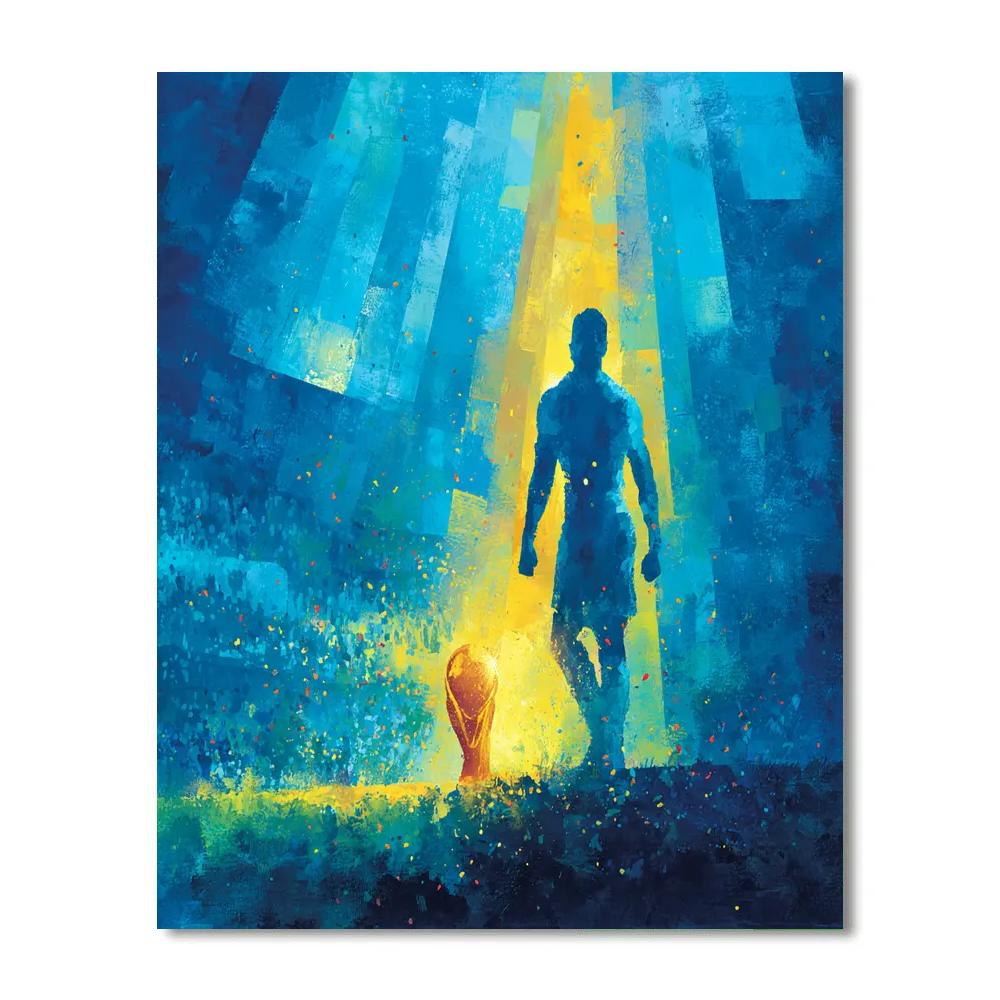 Curaçao Fifa 2026 Blue Number painting