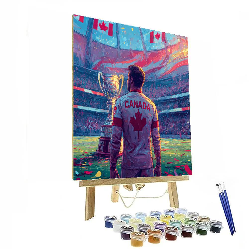 Canada Fifa 2026 Maple Glow paint by number