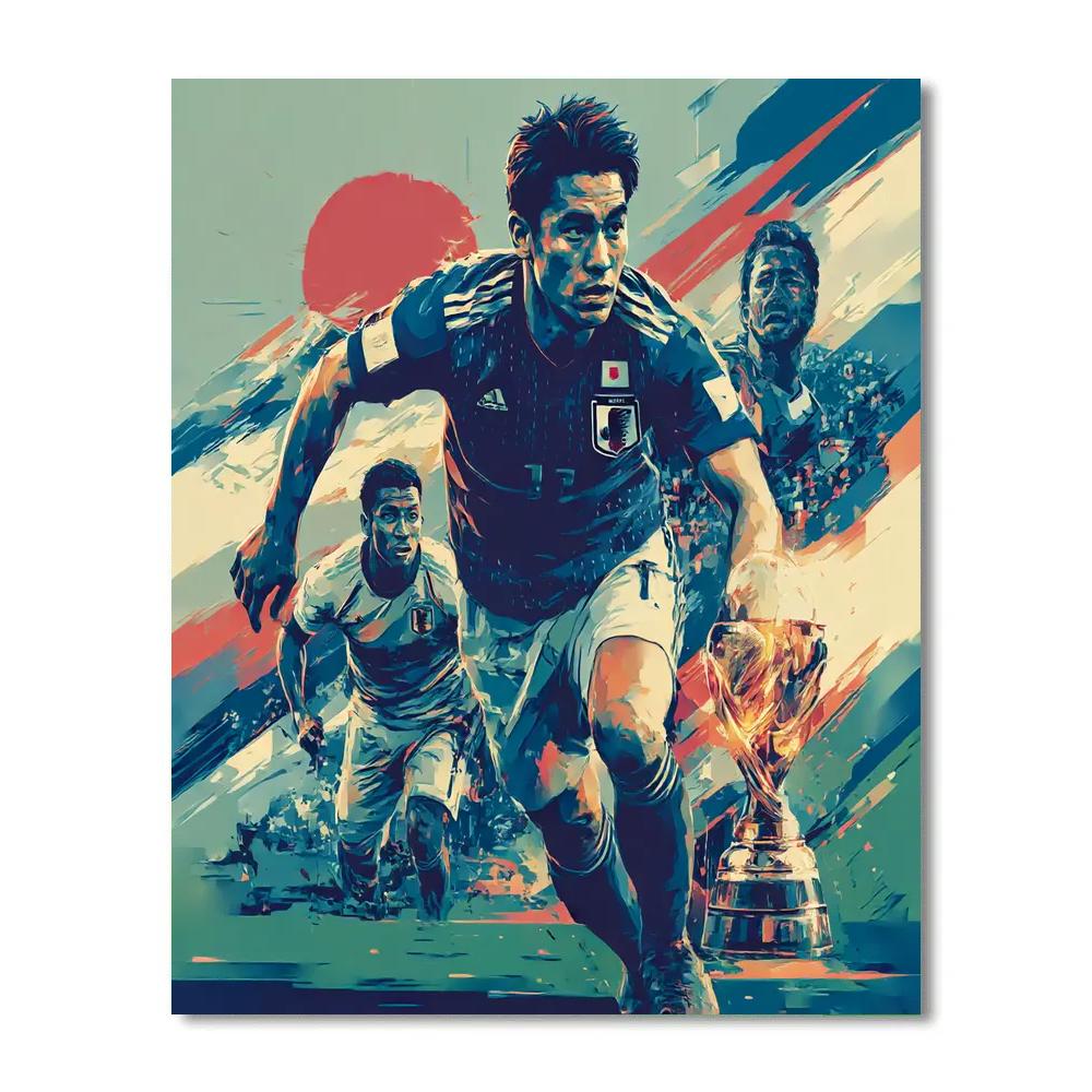 Mitoma Fifa 2026 Blue DIY paint by numbers