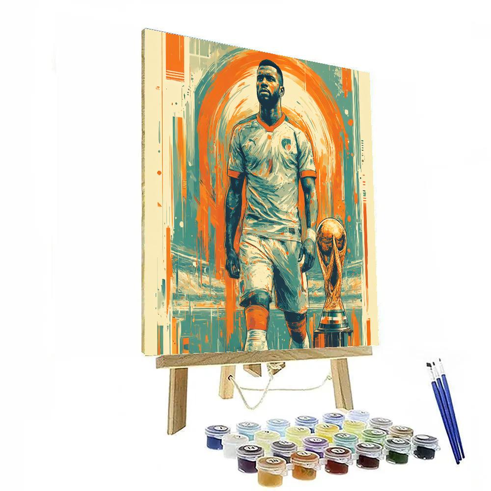Côte DIvoire Fifa 2026 Gold Paint by numbers art