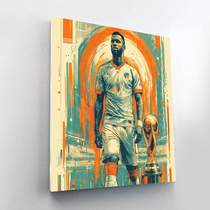 Côte DIvoire Fifa 2026 Gold Paint by numbers art