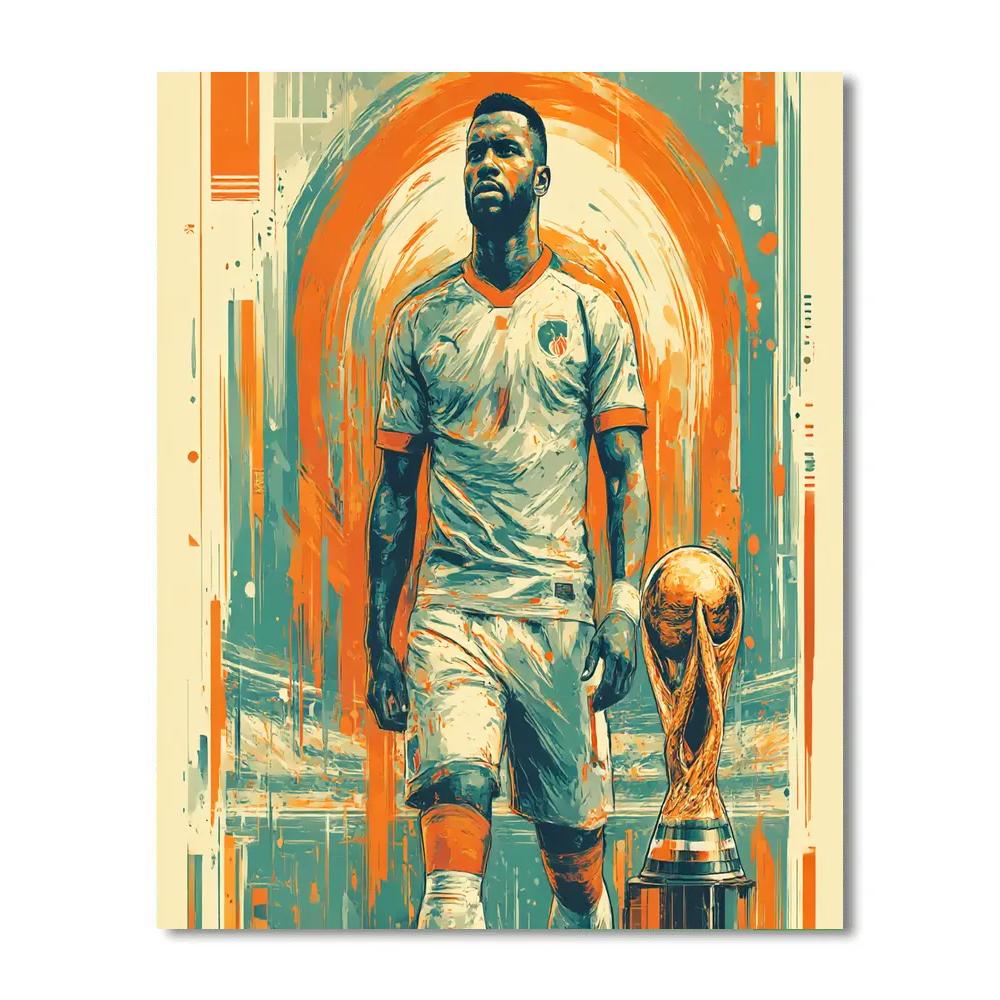 Côte DIvoire Fifa 2026 Gold Paint by numbers art