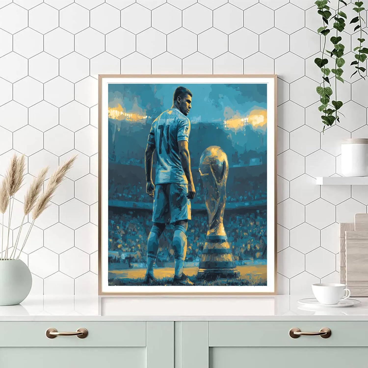 Curaçao Fifa 2026 Blue painting number kit