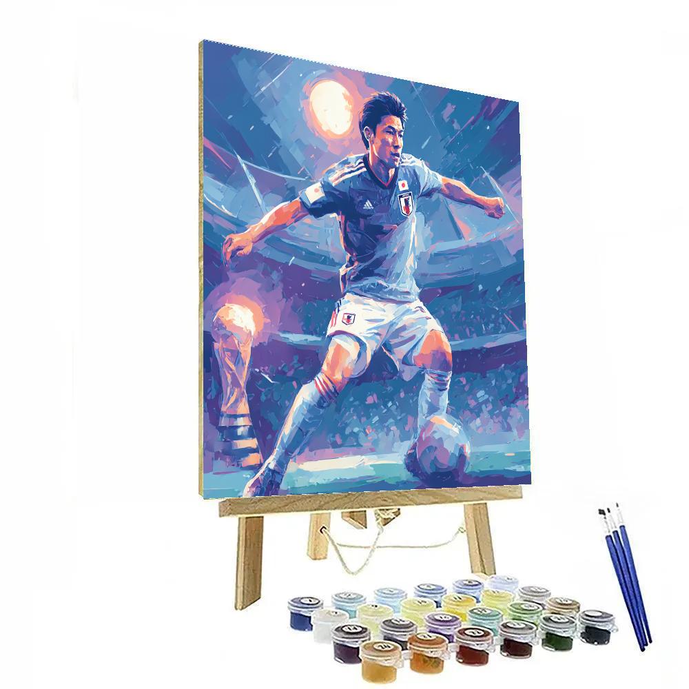 Fifa 2026 Mitoma Blue Numbered painting kits