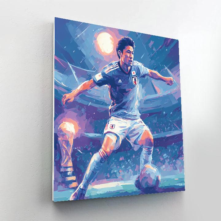 Fifa 2026 Mitoma Blue Numbered painting kits