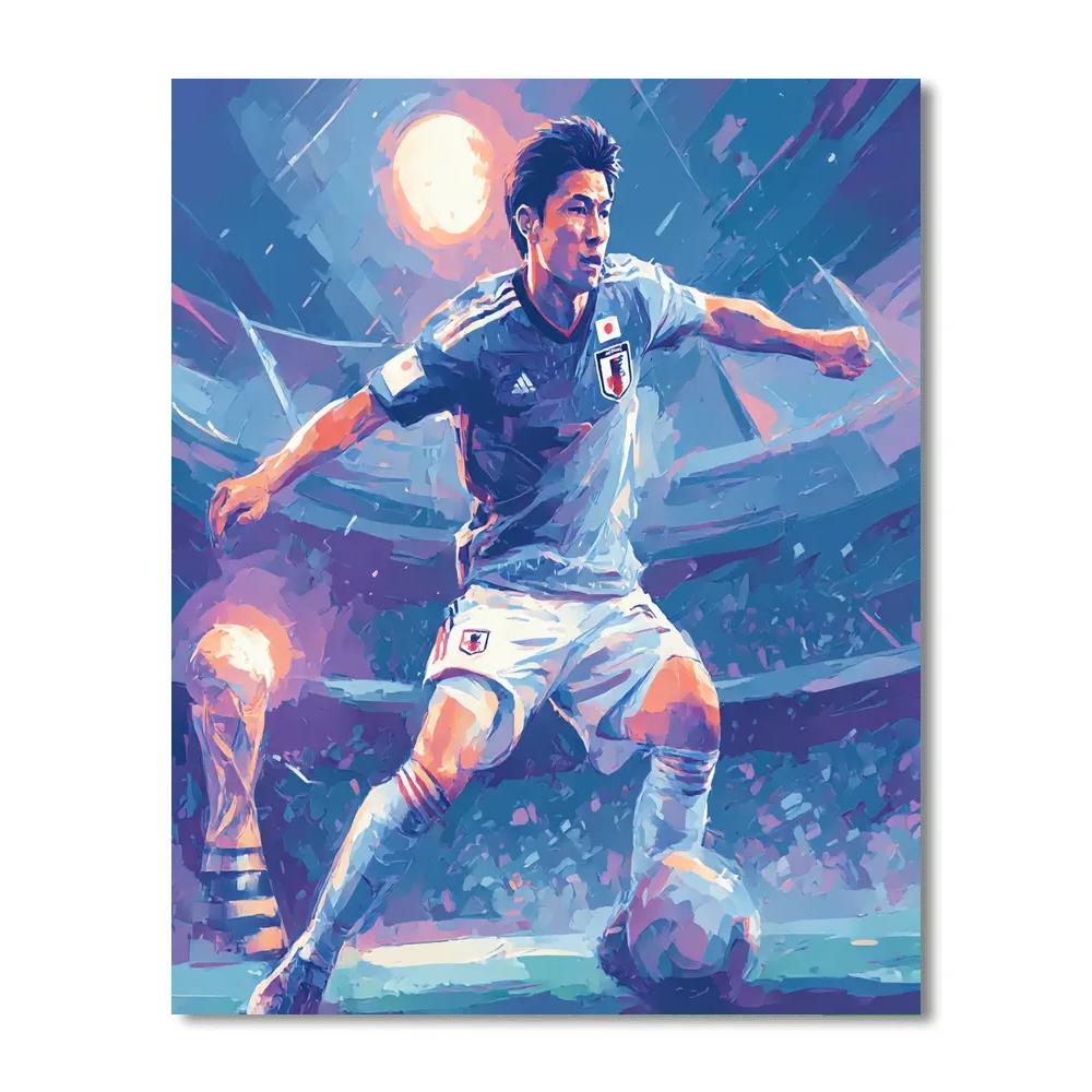 Fifa 2026 Mitoma Blue Numbered painting kits