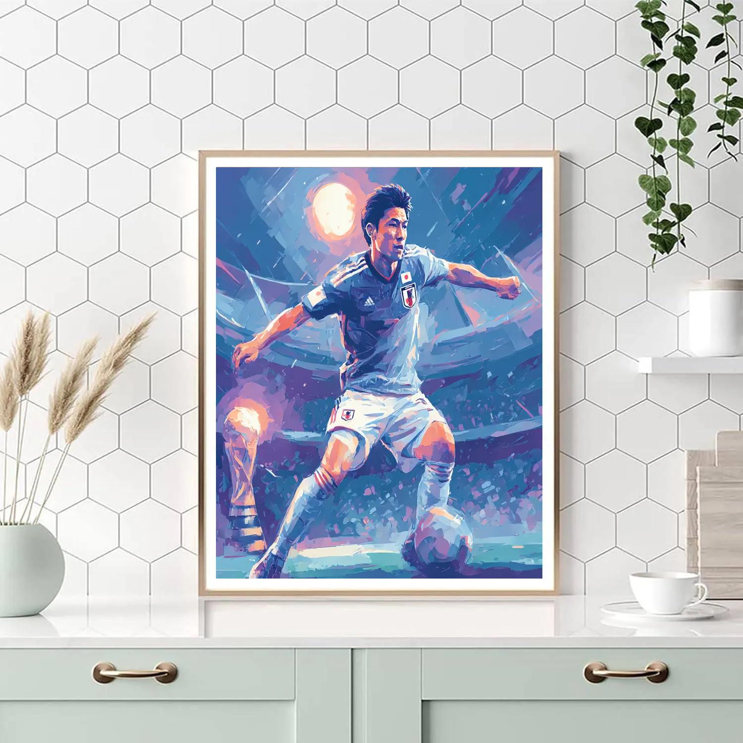 Fifa 2026 Mitoma Blue Numbered painting kits