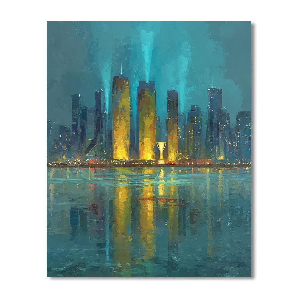 Seattle Fifa 2026 Rainlight Number painting