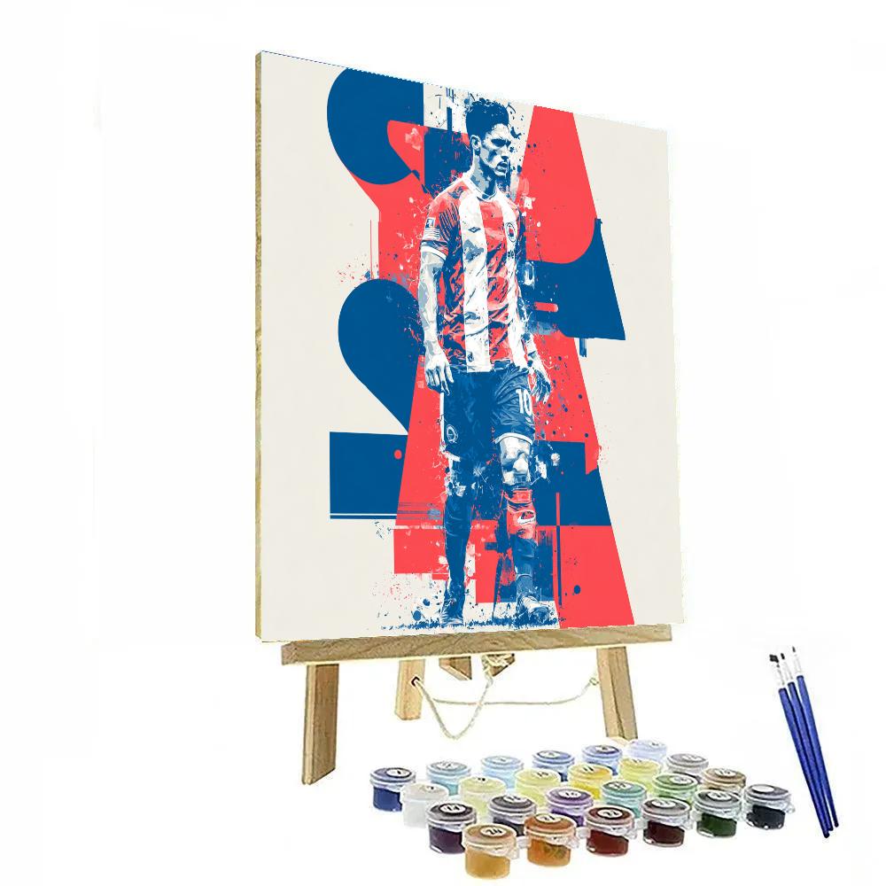 Paraguay Fifa 2026 Stripes Painting by numbers kit