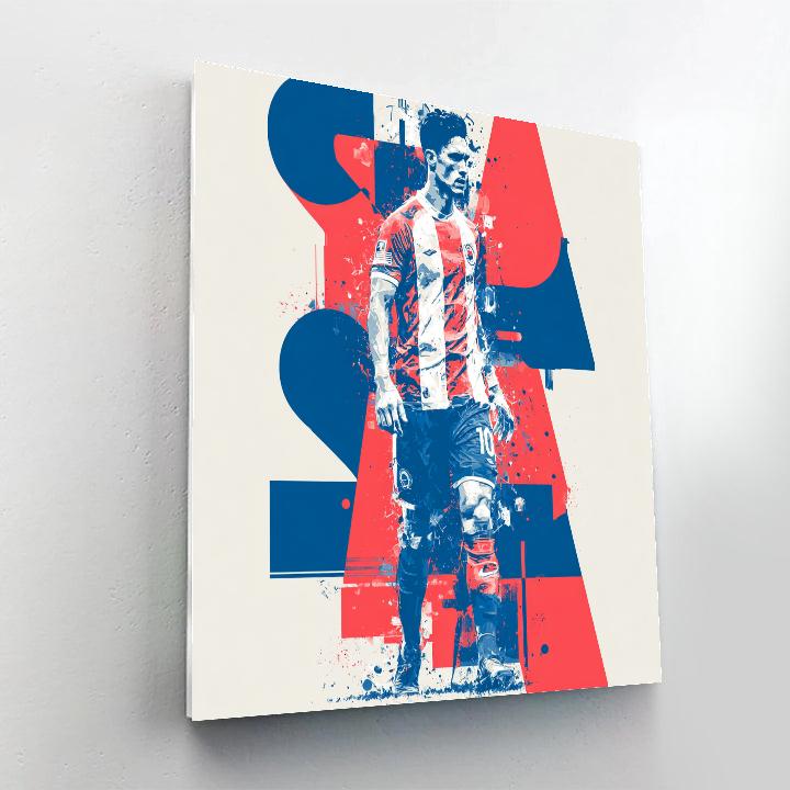 Paraguay Fifa 2026 Stripes Painting by numbers kit