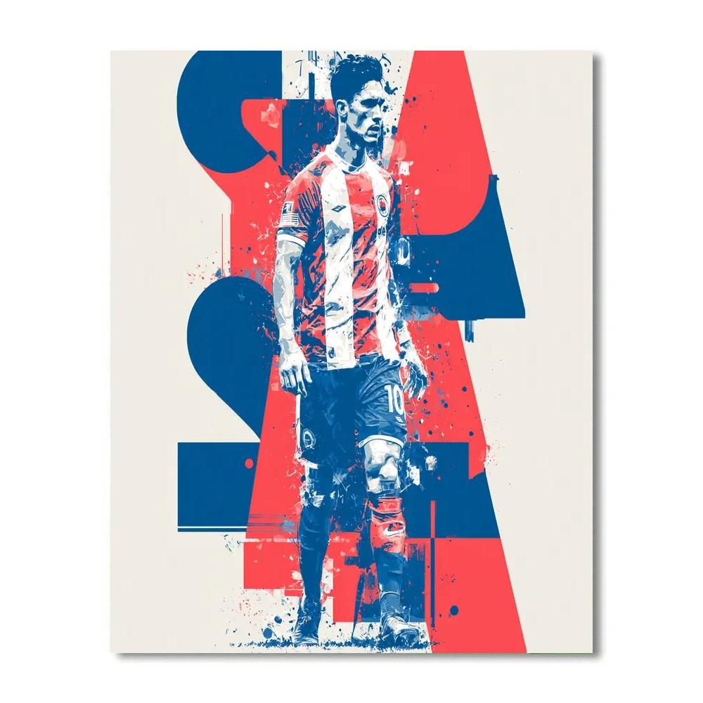 Paraguay Fifa 2026 Stripes Painting by numbers kit