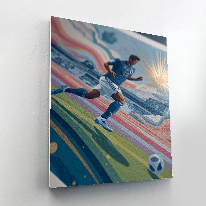 Mitoma Fifa 2026 Blue DIY paint by numbers