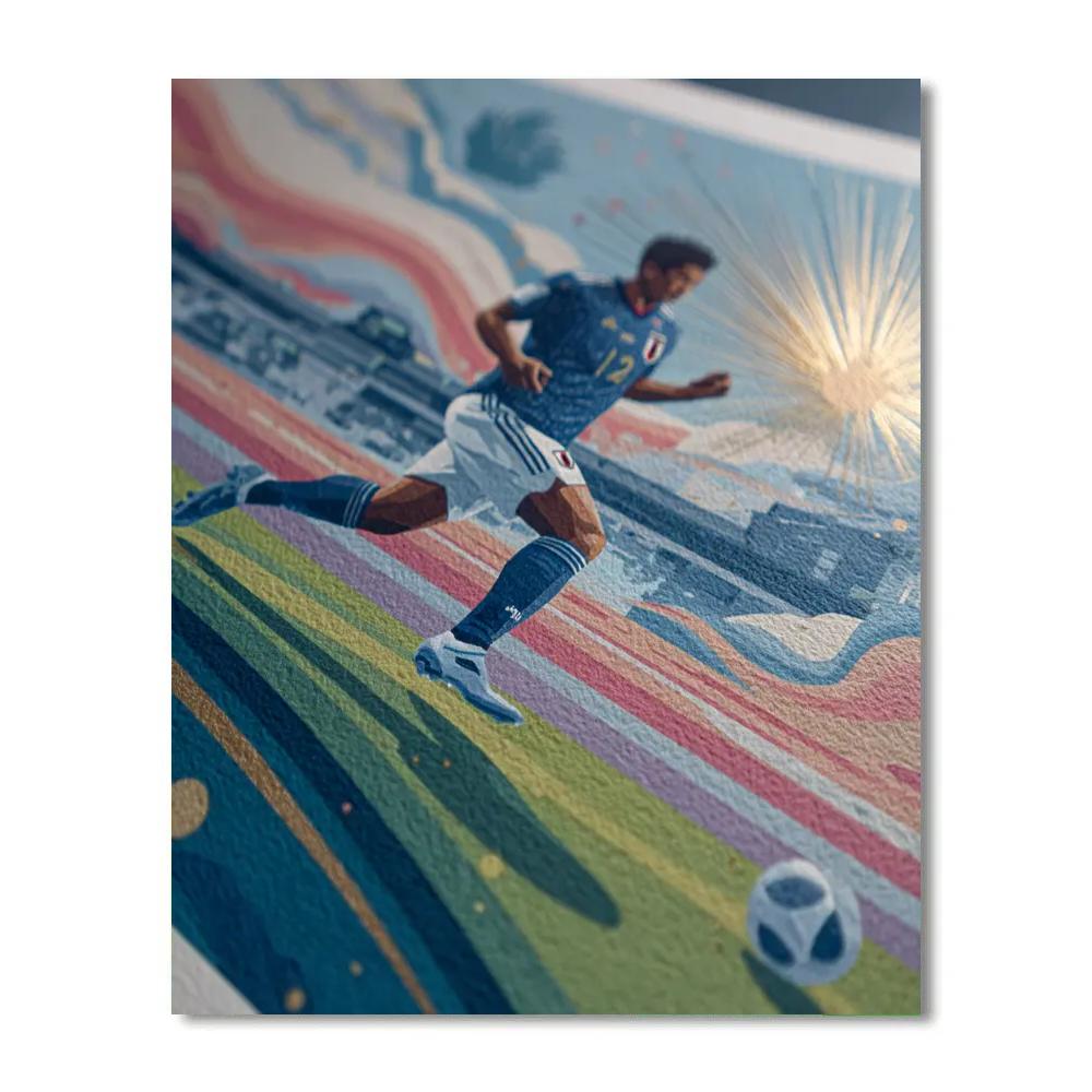 Mitoma Fifa 2026 Blue DIY paint by numbers