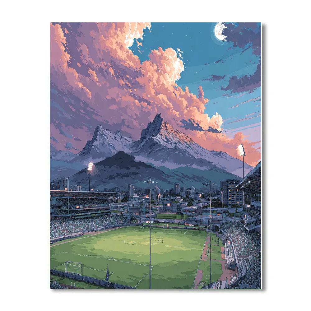 Monterrey Fifa 2026 Lights Number painting