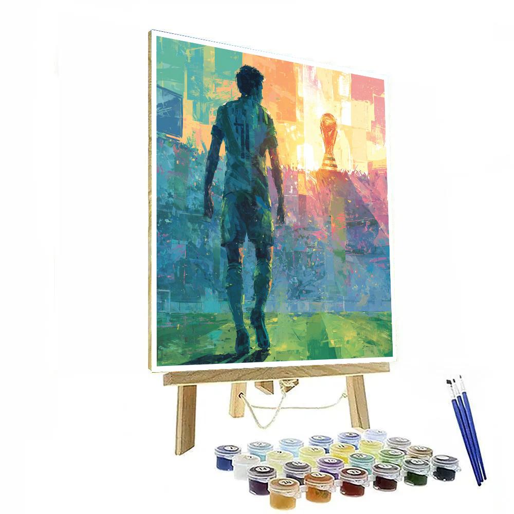 Uzbekistan Fifa 2026 Dawn Number painting