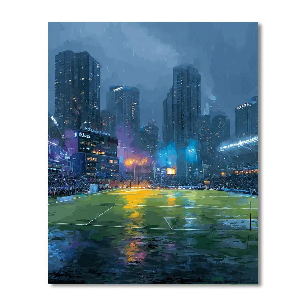 Seattle Fifa 2026 Rainlight Number painting