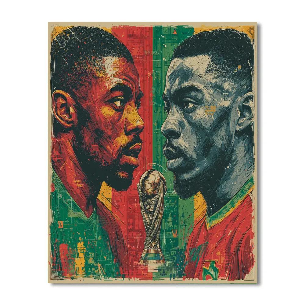 Fifa 2026 Morocco Vs Haiti Paint by numbers art