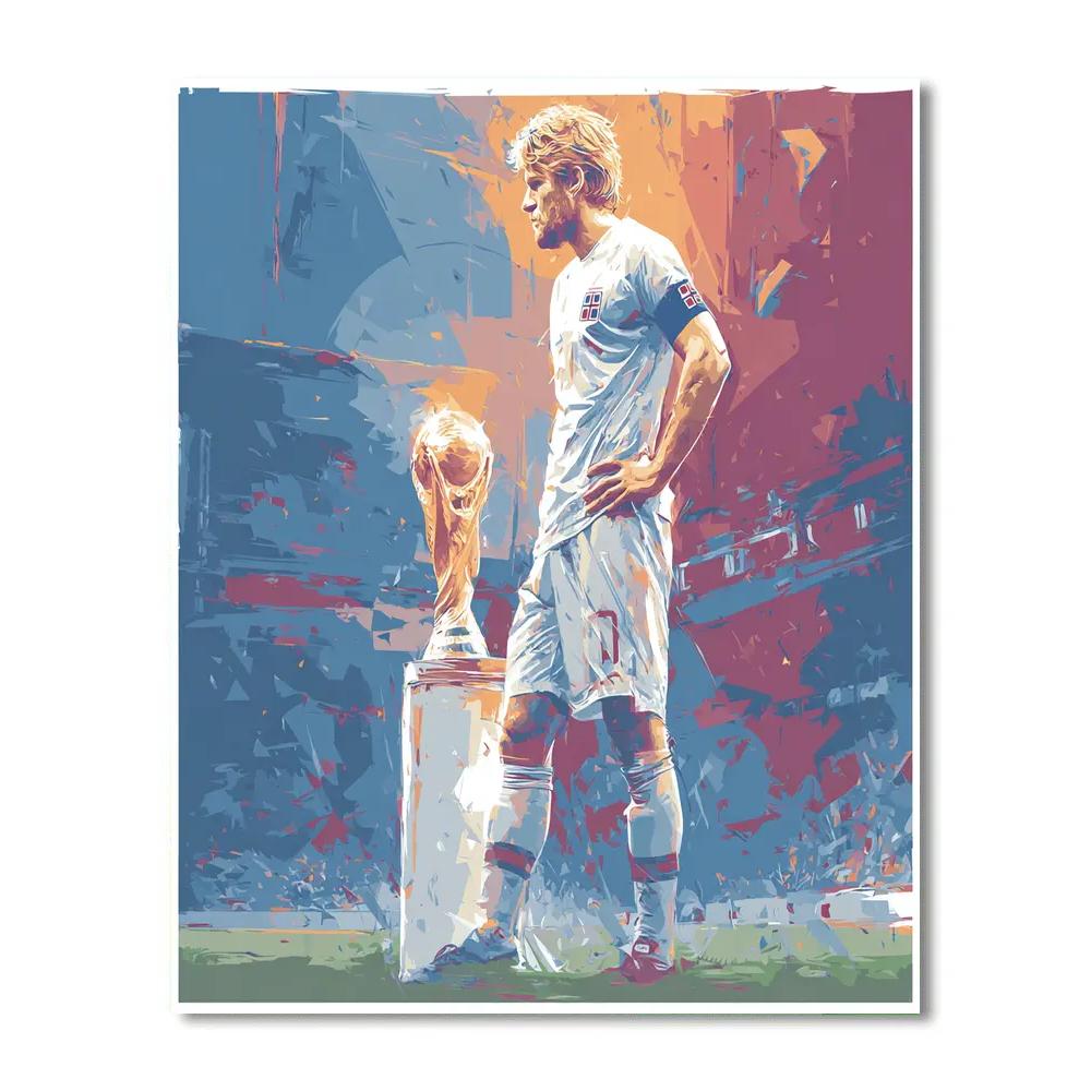 Fifa 2026 Haaland Ice Number painting
